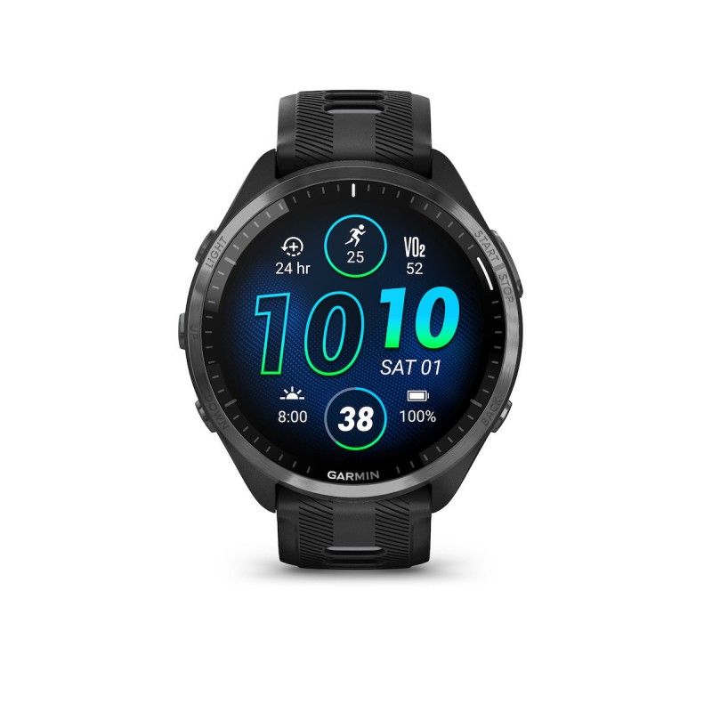 Garmin Forerunner 965 Titanium 47mm Αδιάβροχο Smartwatch με Παλμογράφο (Black/Powder Grey)