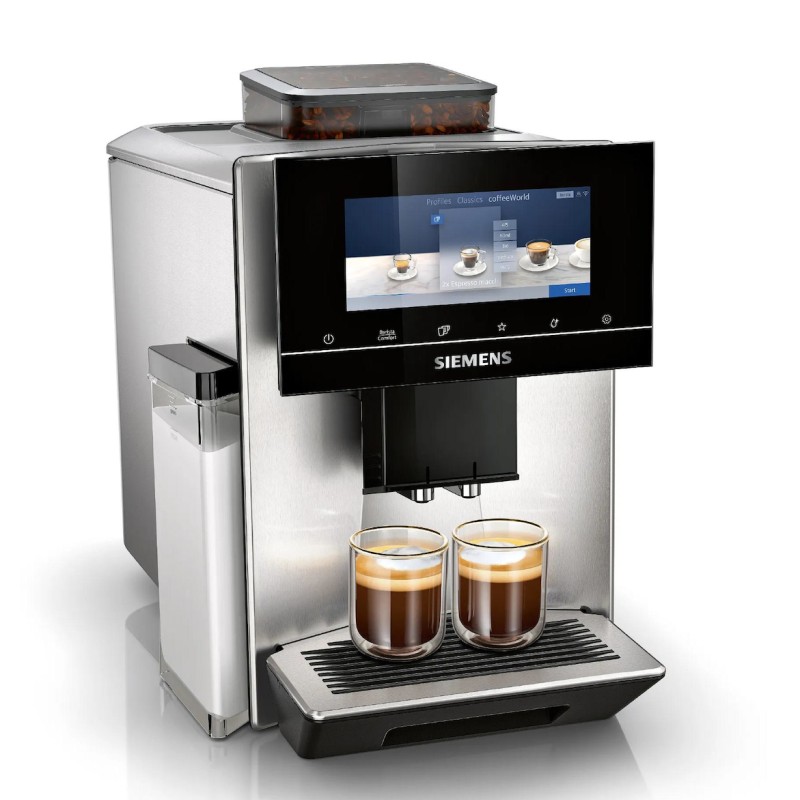 Siemens Eq.900 Αυτόματη Μηχανή Espresso 1500W Πίεσης 19bar για Cappuccino με Μύλο Άλεσης Ασημί