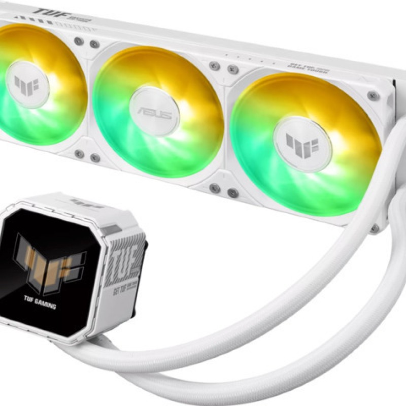 Asus TUF GAMING LC III 360 LCD Υδρόψυξη Επεξεργαστή 120mm για Socket AM4/AM5/1700/1200 με ARGB Φωτισμό Λευκή