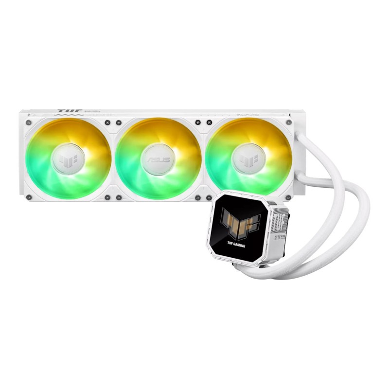 Asus TUF GAMING LC III 360 LCD Υδρόψυξη Επεξεργαστή 120mm για Socket AM4/AM5/1700/1200 με ARGB Φωτισμό Λευκή
