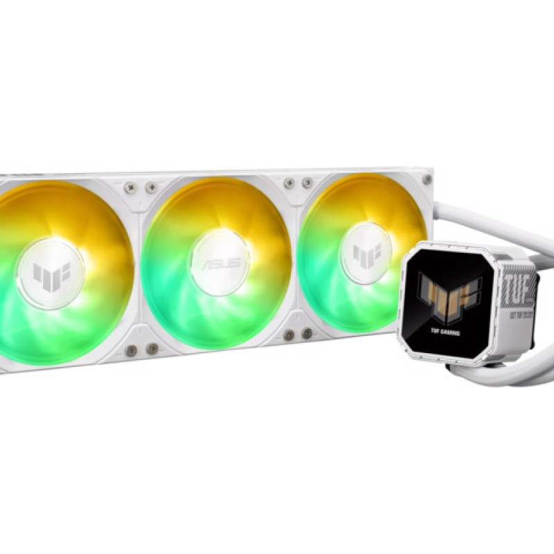 Asus TUF GAMING LC III 360 LCD Υδρόψυξη Επεξεργαστή 120mm για Socket AM4/AM5/1700/1200 με ARGB Φωτισμό Λευκή