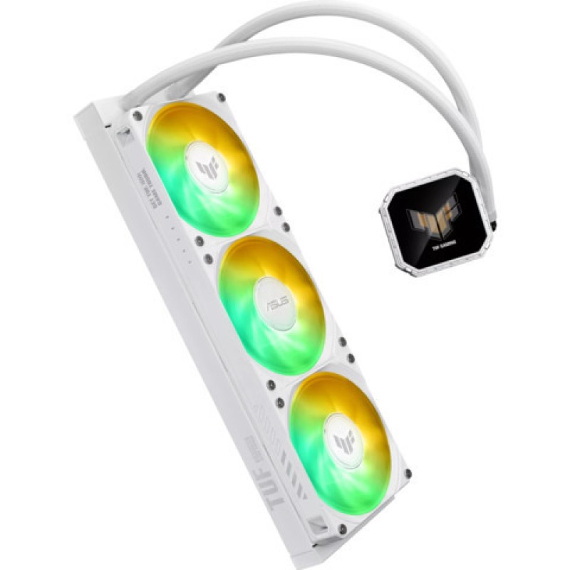 Asus TUF GAMING LC III 360 LCD Υδρόψυξη Επεξεργαστή 120mm για Socket AM4/AM5/1700/1200 με ARGB Φωτισμό Λευκή