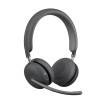 Logitech Zone Wireless 2 Teams Version With Receiver On Ear Multimedia Ακουστικά με μικρόφωνο και σύνδεση Bluetooth / USB-A σε Γκρι χρώμα