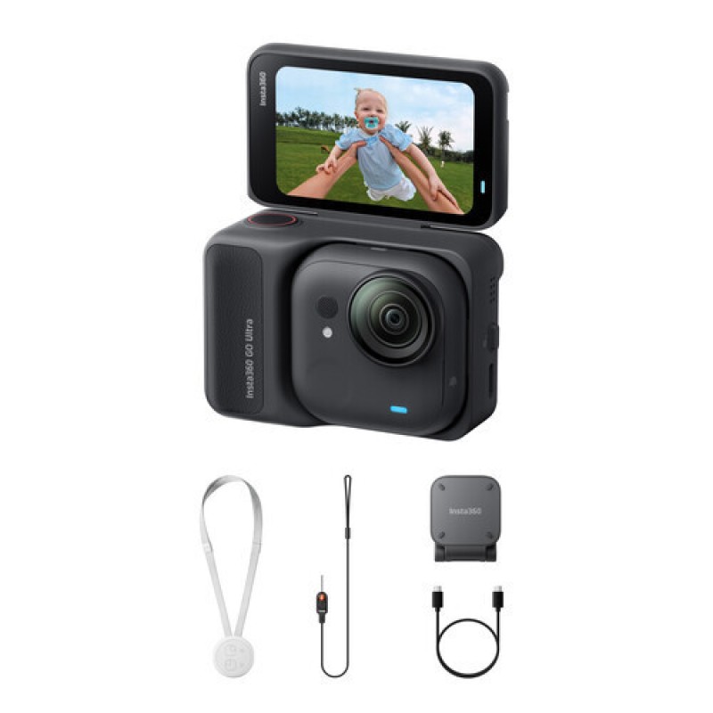 Insta360 GO Ultra Action Camera 4K Ultra HD Υποβρύχια Standard Bundle με Οθόνη Αφής 2.5