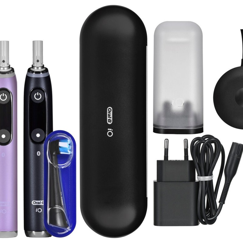 Oral-B iO Series 9 Ηλεκτρική Οδοντόβουρτσα με Αισθητήρα Πίεσης και Θήκη Ταξιδίου Black Onyx / Rose Quartz