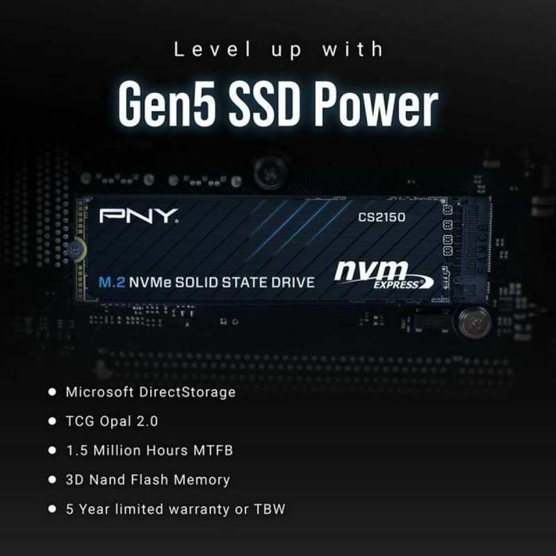 PNY CS2150 SSD 2TB M.2 NVMe PCI Express 5.0 M280CS2150-2TB-TB