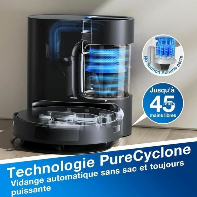 Ecovacs Deebot N20 Pro Plus Σκούπα Ρομπότ για Σκούπισμα & Σφουγγάρισμα με Wi-Fi Μαύρη