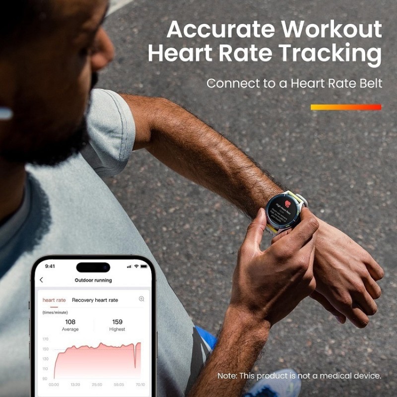 Amazfit Cheetah (Round) 47mm Αδιάβροχο Smartwatch με Παλμογράφο (Speedster Grey)