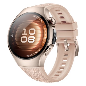 Huawei Watch 5 Stainless Steel 42mm Αδιάβροχο με eSIM και Παλμογράφο (Μπεζ)