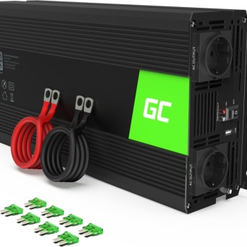 Green Cell Pure Sine Inverter Αυτοκινήτου Καθαρού Ημιτόνου 1500W για Μετατροπή 12V DC σε 230V AC με 1xUSB