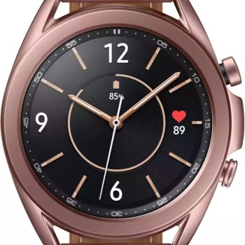 Samsung Galaxy Watch3 LTE Stainless Steel 41mm Αδιάβροχο με eSIM και Παλμογράφο (Mystic Bronze)