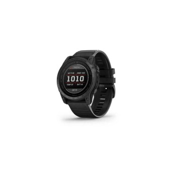 Garmin Tactix 7 Standard Titanium 51mm Αδιάβροχο Smartwatch με Παλμογράφο (Black Silicone)