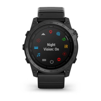 Garmin Tactix 7 Standard Titanium 51mm Αδιάβροχο Smartwatch με Παλμογράφο (Black Silicone)