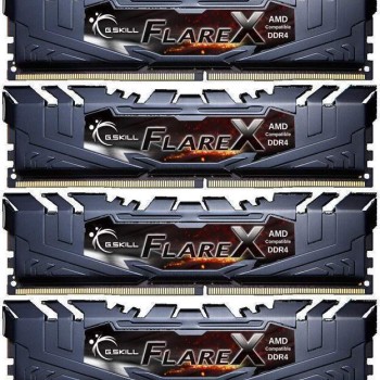 G.Skill Flare X DDR4 64GB RAM με 4x16GB Modules και Ταχύτητα 3200 για Desktop F4-3200C16Q-64GFX