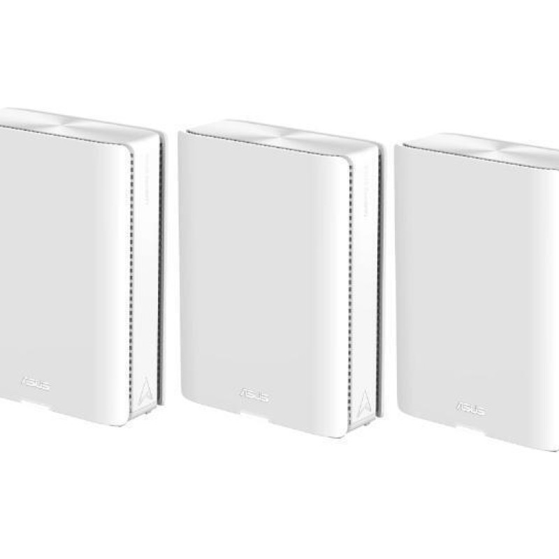 Asus ZenWiFi BQ16 v1 WiFi Mesh Network Access Point Wi‑Fi 7 Quad Band (2.4 & 5 & 5 & 6GHz) σε Τριπλό Kit Λευκό