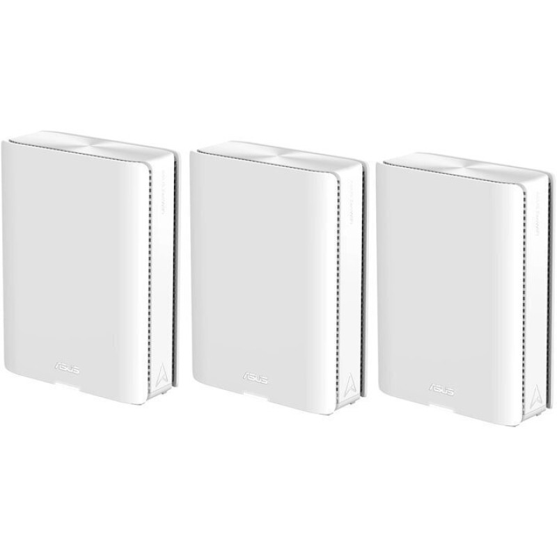 Asus ZenWiFi BQ16 v1 WiFi Mesh Network Access Point Wi‑Fi 7 Quad Band (2.4 & 5 & 5 & 6GHz) σε Τριπλό Kit Λευκό