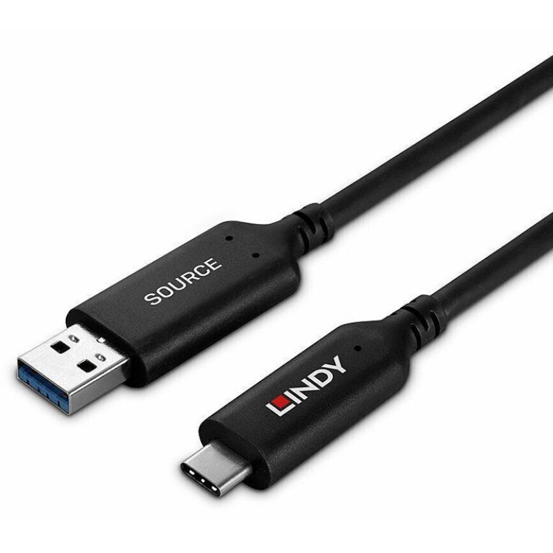 Lindy USB 3.2 Cable USB-C male - USB-C Μαύρο 10m 43395