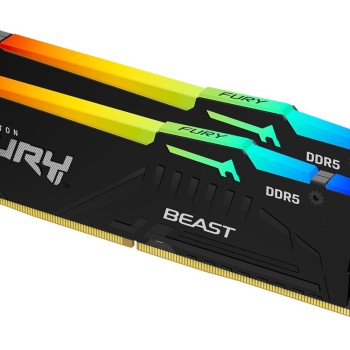 Kingston Fury Beast RGB DDR5 32GB RAM με 2x16GB Modules και Ταχύτητα 5600 για Desktop KF556C40BBAK2-32