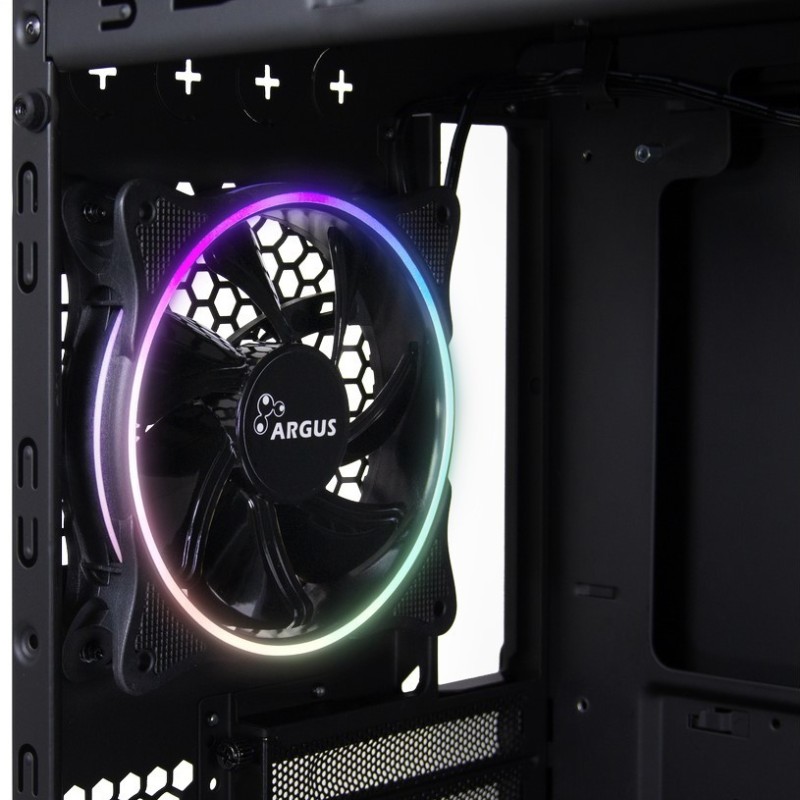 Inter-Tech X-908 Infini2 Gaming Midi Tower Κουτί Υπολογιστή με Πλαϊνό Παράθυρο και RGB Φωτισμό Μαύρο