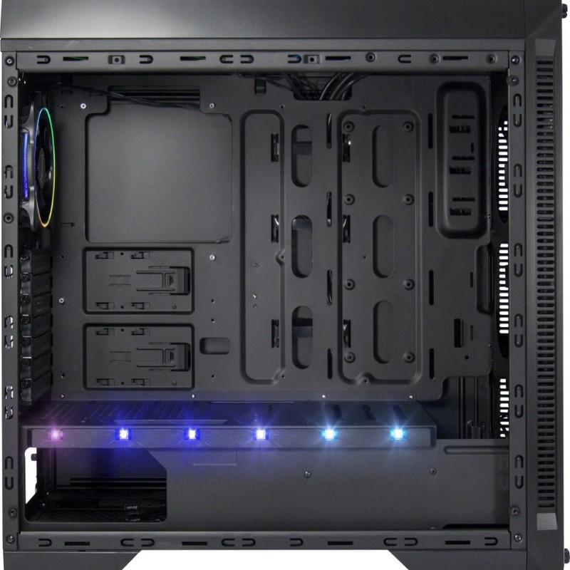 Inter-Tech X-908 Infini2 Gaming Midi Tower Κουτί Υπολογιστή με Πλαϊνό Παράθυρο και RGB Φωτισμό Μαύρο