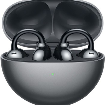 Huawei FreeClip Earbud Bluetooth Handsfree Ακουστικά με Θήκη Φόρτισης Μαύρα