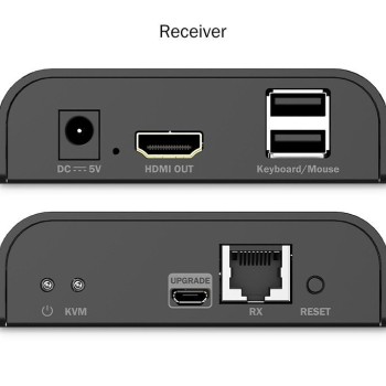Extender Extender Over Cat.6 Twisted Pair Hdmi 4k/60hz Kvm Usb 2.0 Via 1g Ip Up To 120m/200m Max 253 Receivers Touch Screen