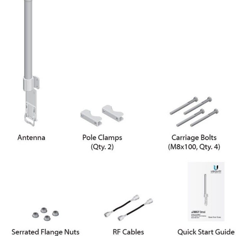Ubiquiti airMAX Omni 5G13 Εξωτερική Κεραία WiFi Πανκατευθυντική 13dBi με σύνδεση SMA
