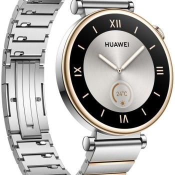 Huawei Watch GT 4 Stainless Steel 41mm Αδιάβροχο με Παλμογράφο (Silver Stainless Steel Strap)