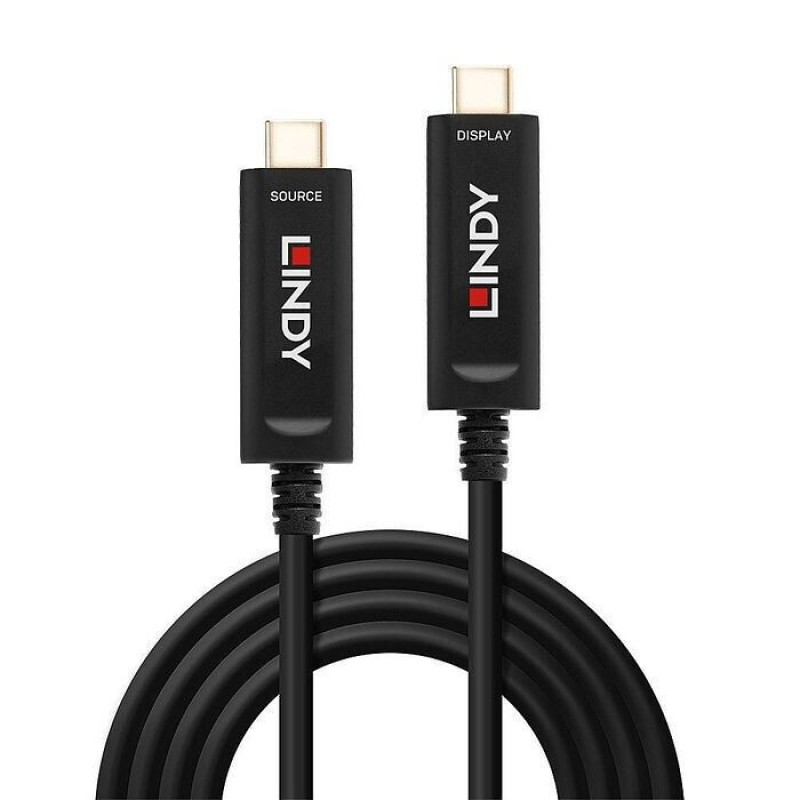 Lindy USB 2.0 Cable USB-C male - USB-C Μαύρο 15m (38503)