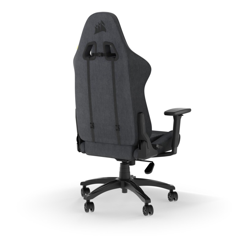 Corsair TC100 Relaxed Υφασμάτινη Καρέκλα Gaming με Ρυθμιζόμενα Μπράτσα Black/Grey