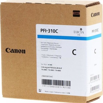 Canon PFI-310 Γνήσιο Μελάνι Εκτυπωτή InkJet Κυανό (2360C001)