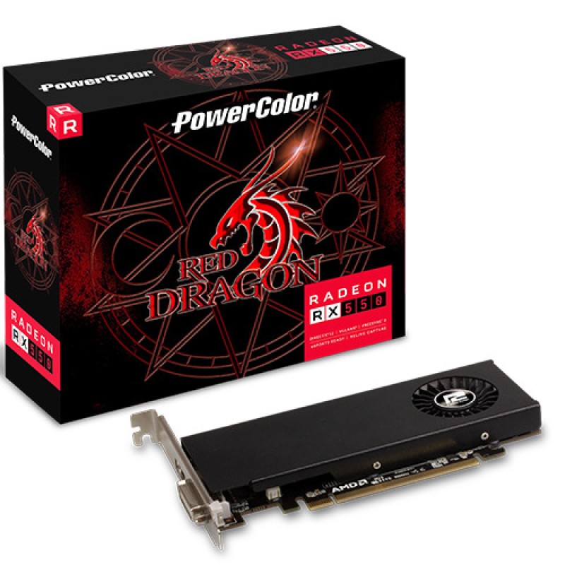 PowerColor Radeon RX 550 4GB GDDR5 Red Dragon Κάρτα Γραφικών AXRX 550 4GBD5-HLE