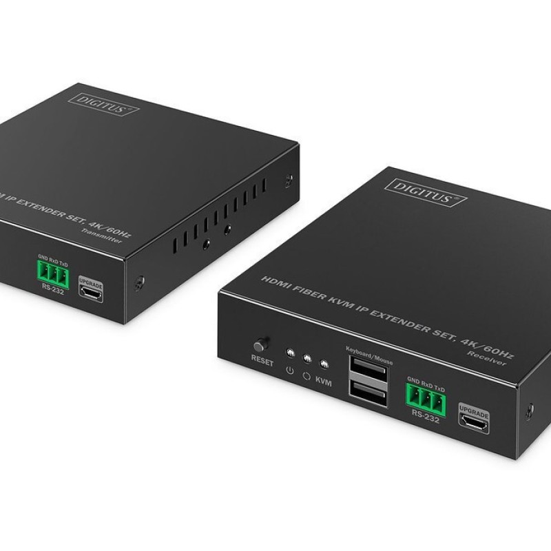 Hdmi Extender Digitus Set Fiber 4k/60hz Black