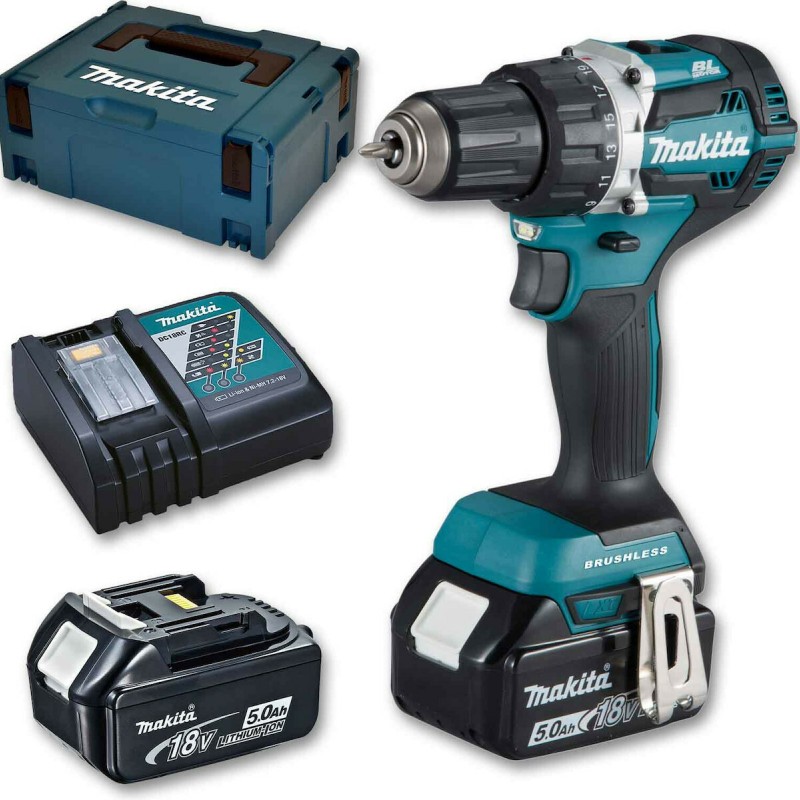 Makita DDF484RTJ Κρουστικό Δραπανοκατσάβιδο Μπαταρίας Brushless 18V 2x5Ah DDF484RTJ