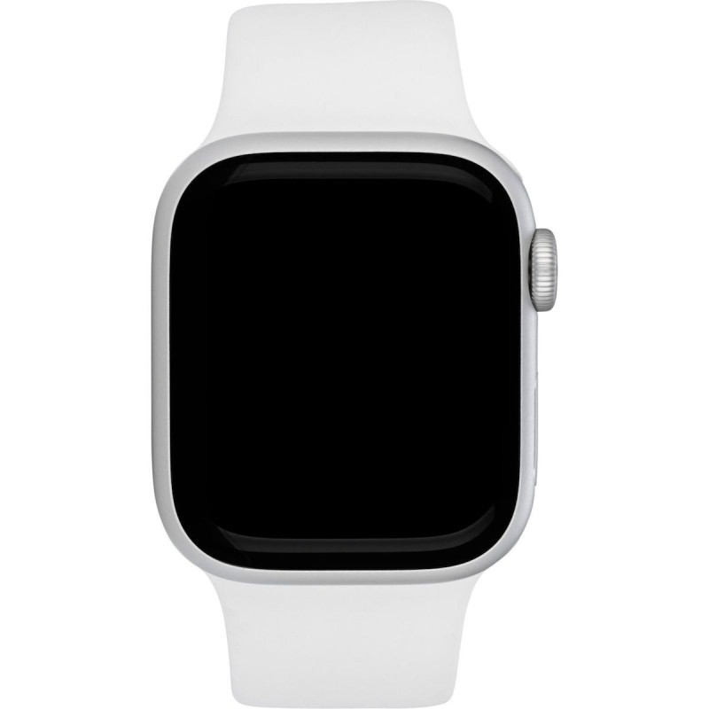 Apple Watch Series 8 Cellular Aluminium 45mm Αδιάβροχο με eSIM και Παλμογράφο (Silver with White Sport Band)