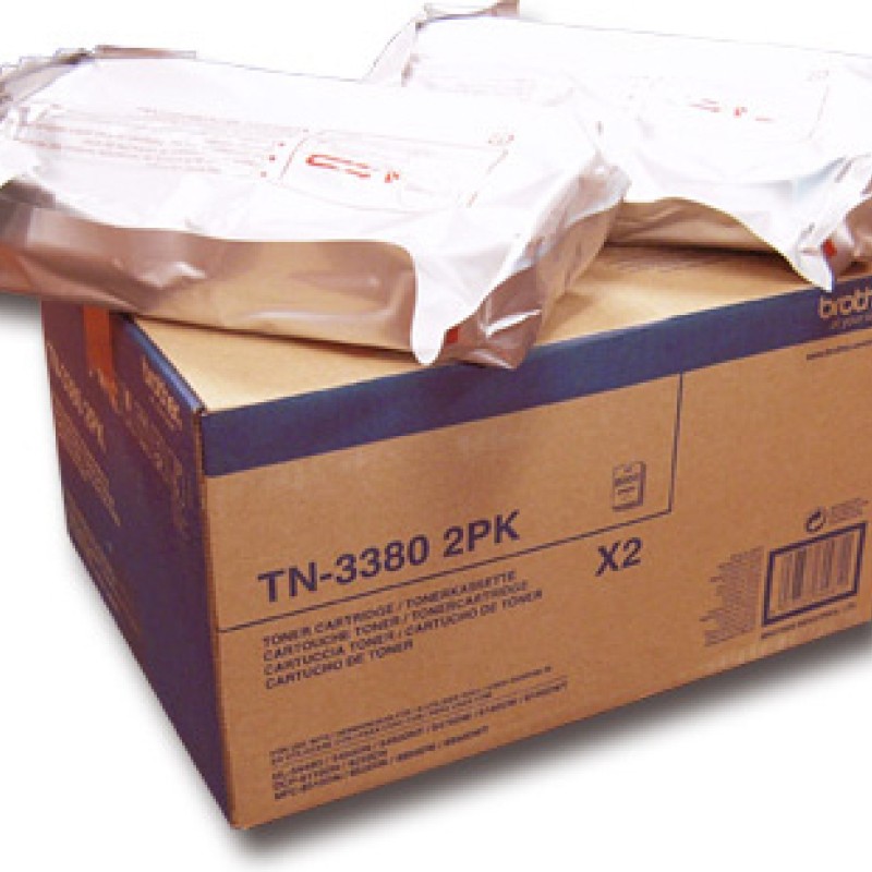 Brother TN-3380 Γνήσιο Multipack Toner Laser Εκτυπωτή Μαύρο 2τμχ (TN-3380TWIN)