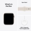 Apple Watch SE 3 Aluminium 40mm Αδιάβροχο με Παλμογράφο (Starlight Aluminium Case with Starlight Sport Band - M/L)