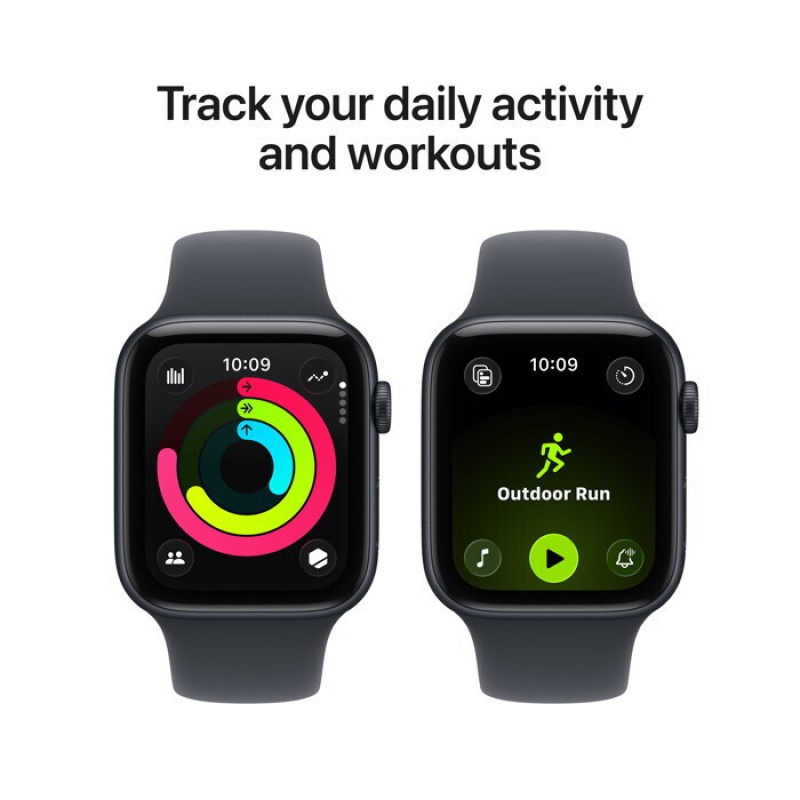 Apple Watch SE 3 Aluminium 40mm Αδιάβροχο με Παλμογράφο (Midnight Aluminium Case with Midnight Sport Band - S/M)