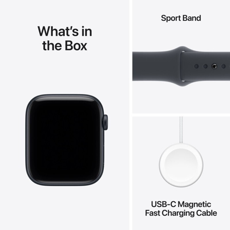 Apple Watch SE 3 Aluminium 40mm Αδιάβροχο με Παλμογράφο (Midnight Aluminium Case with Midnight Sport Band - S/M)