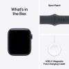 Apple Watch SE 3 Aluminium 40mm Αδιάβροχο με Παλμογράφο (Midnight Aluminium Case with Midnight Sport Band - M/L)