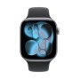 Apple Watch Series 11 Aluminium 42mm Αδιάβροχο με Παλμογράφο (Space Grey Aluminium Case with Black Sport Band - M/L)