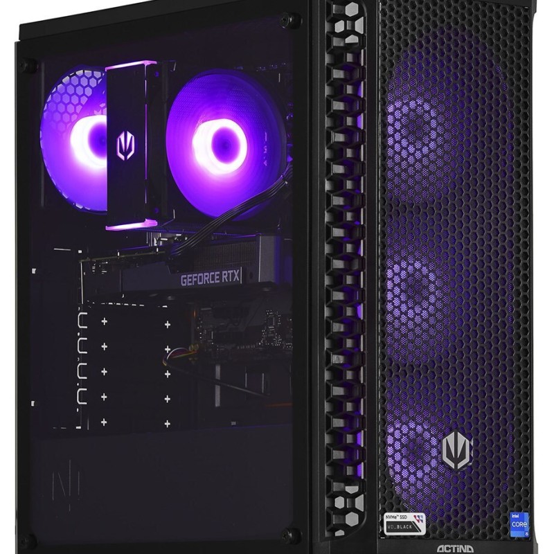 Actina Gaming Desktop PC (i5-12400F/16GB DDR4/1.0TB SSD/GeForce RTX 5060/No OS)