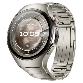 Huawei Watch 5 Titanium 46mm Αδιάβροχο με eSIM και Παλμογράφο (Ασημί)