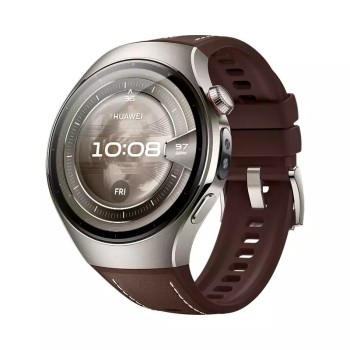 Huawei Watch 5 Titanium 46mm Αδιάβροχο με eSIM και Παλμογράφο (Καφέ)