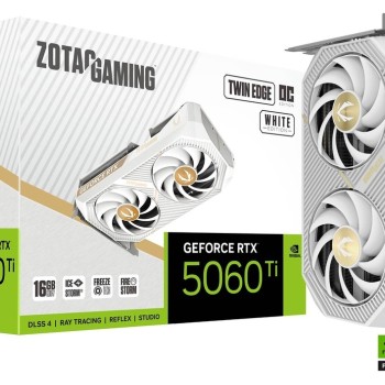 Zotac GeForce RTX 5060 Ti 16GB GDDR7 Twin Edge OC White Κάρτα Γραφικών ZT-B50620Q-10M