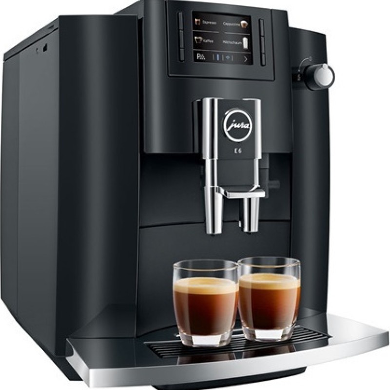 Jura E6 Αυτόματη Μηχανή Espresso 1450W Πίεσης 15bar με Μύλο Άλεσης Piano Black