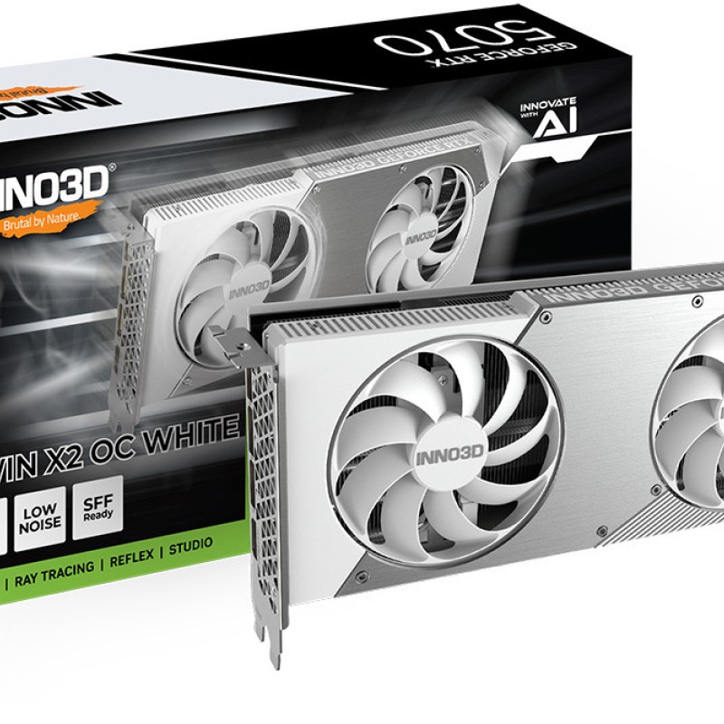 Inno 3D GeForce RTX 5070 12GB GDDR7 Twin X2 OC White Κάρτα Γραφικών N50702-12D7X-195064W