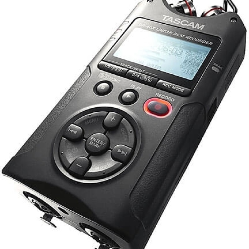 Tascam DR-40X Πολυκάναλος Ψηφιακός Φορητός Εγγραφέας Μπαταρίας/Ρεύματος για Εγγραφή σε Κάρτα Μνήμης με Διάρκεια Εγγραφής 18 Ώρες, Phantom Power και Τροφοδοσία USB