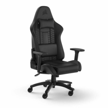 Corsair TC100 Relaxed Καρέκλα Gaming Δερματίνης με Ρυθμιζόμενα Μπράτσα Μαύρη