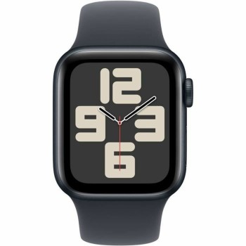 Apple Watch SE 2024 Aluminium 44mm Αδιάβροχο με Παλμογράφο (Midnight με Midnight Sport Band (S/M))